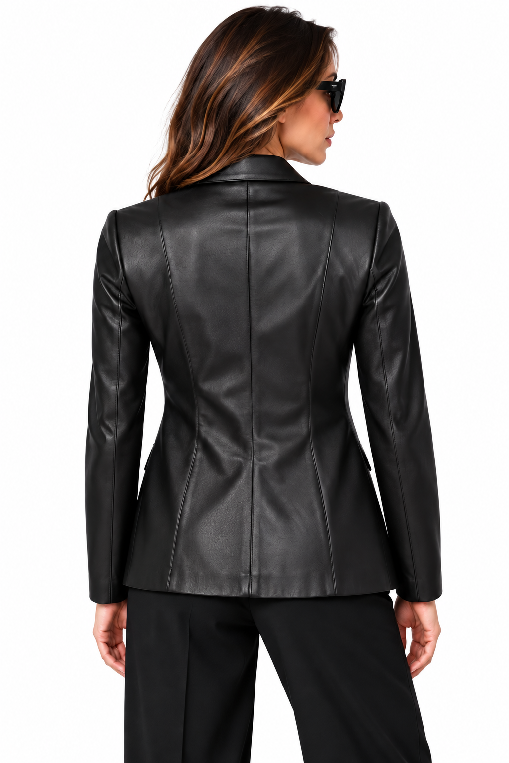 Lina Kadın Hakiki Deri Blazer – Siyah – ürün görünümü 3